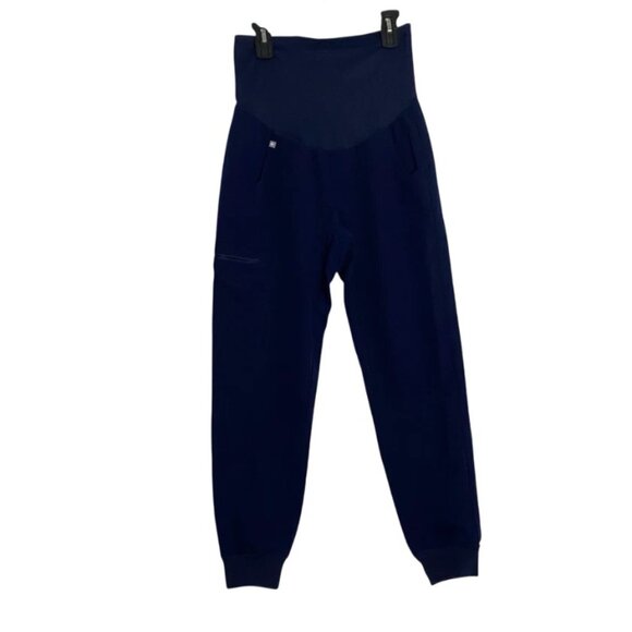 Figs Womens Zamora Maternity Jogger Scrub Pants Navy Blue Nursing Size Small - Picture 1 of 5
